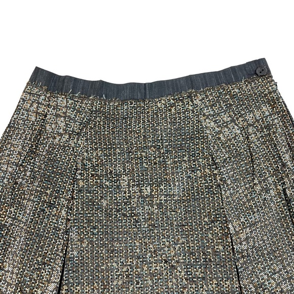COTÉLAC CONFETTI DOT TIE SILK BOX PLEAT MINI SKIRT - Picture 5 of 16